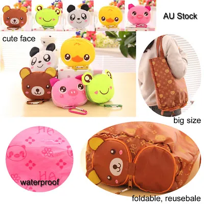 Cute Animal Bear Reusable Foldable Recycle Grocery Bag Shopping Carry Bags Tote  • $3.99