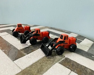 Vintage 1990s Tonka Corp Front Loader Tractor Diecast/Plastic Toy 1992 Orange 4  • $20