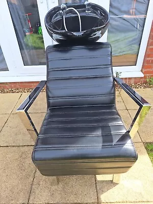 Backwash Salon Hair Chair Sink Shampoo Barber Hairdressing Back Washing Black • £200