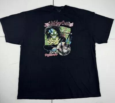 Motley Crue 2005 Dr. Feelgood Men's Winterland Black Short Sleeve Shirt Size 2XL • $30