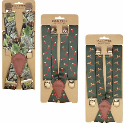 Jack Pyke Elasticated Braces Clip Trousers Suspender Pheasant Camo Hunting • £12.99