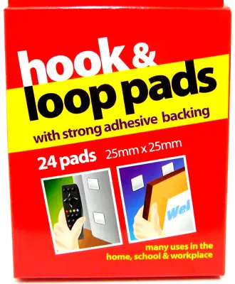 Hook & Loop Pads Sticky Pads Self Adhesive Sticky Loop Pads Sticky Square Pads • £4.25