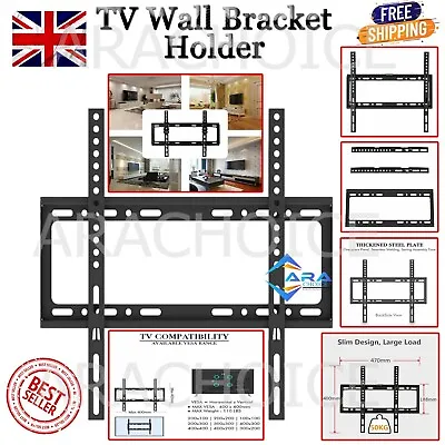 Fixed TV Wall Bracket Mount 26 32 36 40 42 46 50 55 Inch Samsung LG Sony LCD LED • £8.95