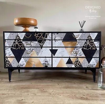 Meredew Mid Century Geometric Chest Of Drawers • £550