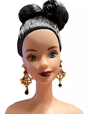 M71) Nude Barbie  Moonlight Waltz Raven Updo Green Eyes Superstar Doll For Ooak • $24.50