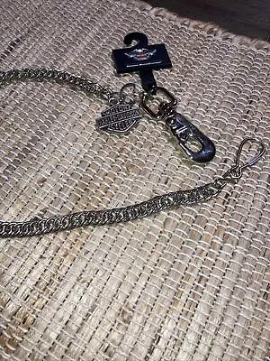 Harley Davidson Mens Gunmetal Bar And Shield  25” Wallet Chain With Emblem • $39.99