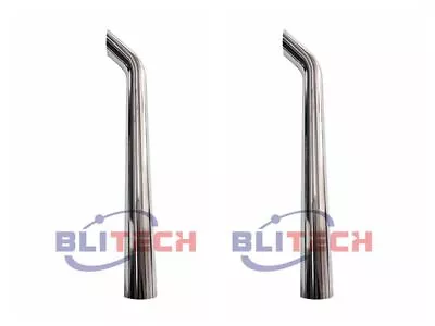 2PCS Chrome Stack Pipe 5  X 48  OD Bull Horn Truck Exhaust Pipe • $278