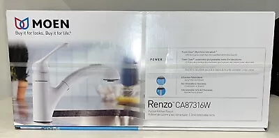 MOEN Renzo CA87316W Glacier One-Handle Low Arc Pullout Kitchen Faucet • $79