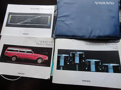 1992 VOLVO 240 ALL MODELS OEM OWNERS MANUAL  &  HYANES  270 Workshop Manual USED • $40