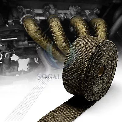 Titanium Exhaust Pipe Insulation Thermal Heat Wrap 2 X50' Motorcycle Header • $20.66