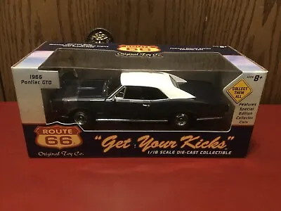 Ertl Route 66 1966 Pontiac GTO Blue / White W/collector Coin 1/18 Still In Box • $59.95