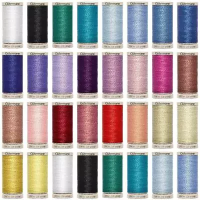 30 COLOUR Bright Gutermann HAND Sew Cotton Thread Waxed 200m BUY 1 2 Reels 330 • £8.80