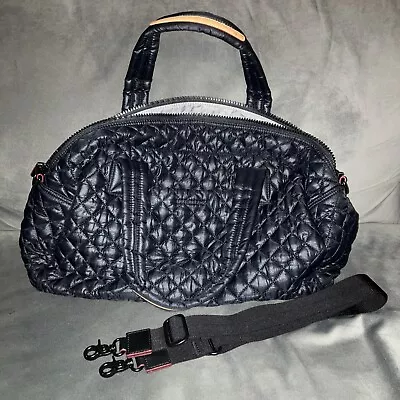 Mz Wallace Travel Jimmy Black Duffel Bag Weekender With Pouch • $200