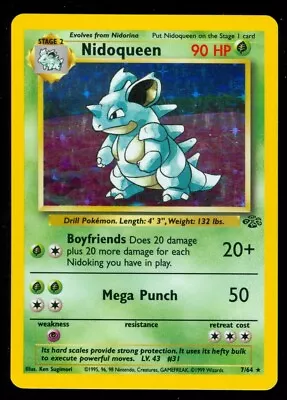 Pokemon NIDOQUEEN 7/64 Jungle - RARE HOLO - NEAR MINT • $18.95