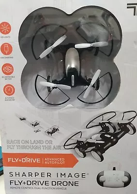 Sharper Image Fly +Drive 6'' Drone. Rechargeable Dual Function Vehicle Open Box • $33.59