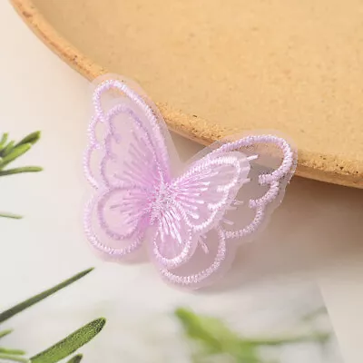 20pcs 3D Butterfly Embroidery Lace Fabric Organza Sewing Decoration Accessory  • $3.71