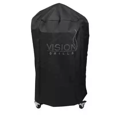 Vision Grills Large Grill Cover Heavy Duty Black Polyester Outdoor Protection • $67.39