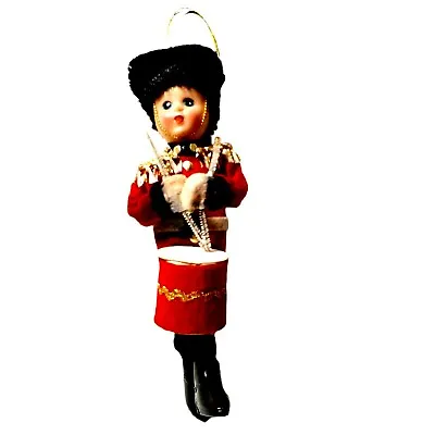 Vtg Japan Felt Cloth Marching Band Boy Snare Drummer Shako Christmas Ornament • $25.89