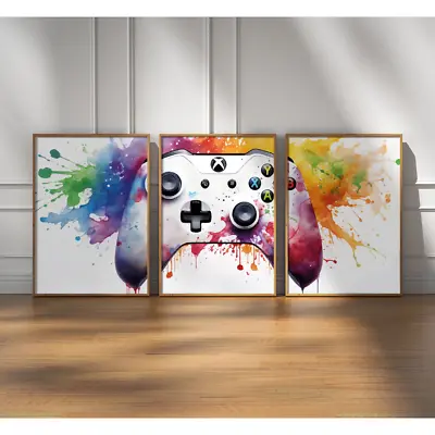 Xbox Art Prints Set Of 3 | Gaming Wall Art | UNFRAMED - NO FRAMES INCLUDED • £9.99