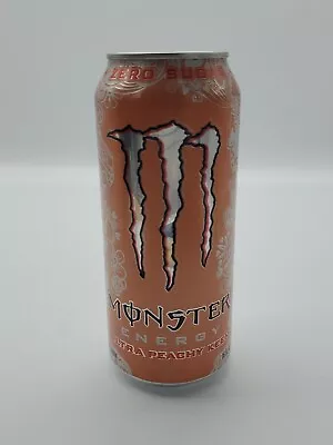 2022 Full Monster Energy Drink Can Ultra Peachy Keen Textured Can Black Tab • $12.99