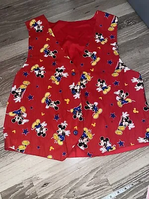 Vintage Handmade Mickey Mouse Vest Unisex On Disney Licensed Fabric *read Below* • $55
