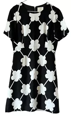 Kate Spade New York  Floral Dress Size 10 Black/White Back Zipper • $42.06