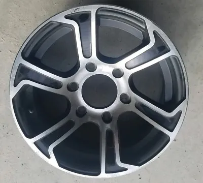15 X6   6 Lug On 5.5  Black Aluminum Trailer Wheel - • $89.95