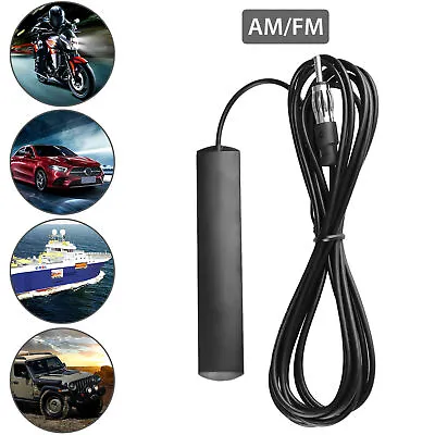 Car Radio Antenna Stereo Hidden FM AM Aerial For Vehicle Truck Motorcycle Boat • $6.99