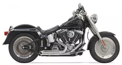 Bassani Xhaust Pro-Street Turn Out Exhaust System Chrome #1S24D Harley Davidson • $769.95