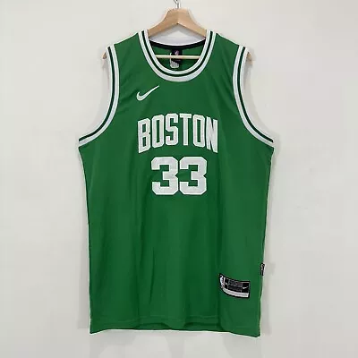 Larry Bird 33 Boston Celtics NBA Jersey Men 3XL Green Nike Embroidered • $39.95