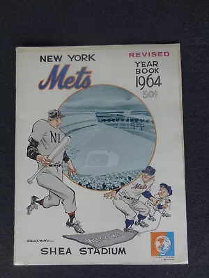 1964 New York Mets Official Yearbook Revised Vintage 1st Year At Shea Stadium • $29.95