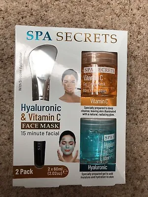 SPA Secrets Hyaluronic & Vitamin C Face Mask 15 Minute Facial 2 Pack - • £5.99