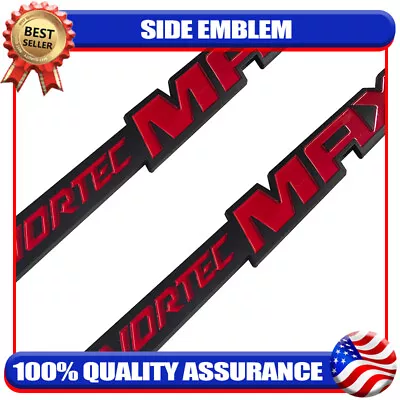 2X ABS Red Vortec Max Fender Emblems Decal Badge Nameplate For Silverado Sierra • $14.59