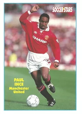 Paul Ince - MANCHESTER UNITED - 1990's 'Soccer Stars' Postcard • £1.20