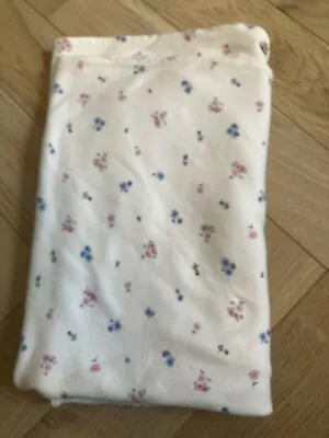 Marks And Spencer’s Double Sided Baby Blanket - Flowers One Side And Pink Stripe • £6