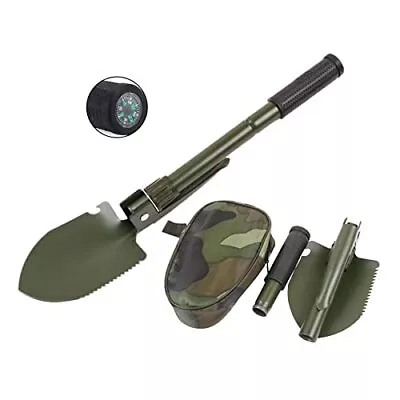 Military Small Folding Camping Shovel Mini Compact Pickaxe With Carrying  • $15.04