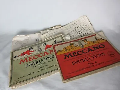 Vintage Meccano Instruction Booklets Some In Pieces • £10