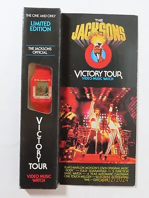 1984 The Jackson's Victory Tour Video Music Watch NIP NOS Rare HTF • $99