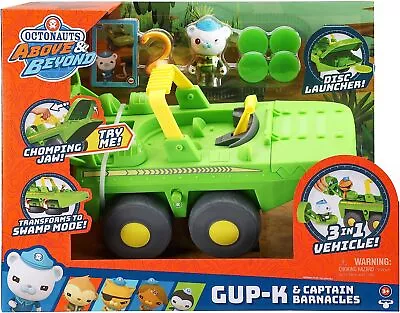 Octonauts Above & Beyond Gup K With Captain Barnacles Figure 3 In 1 Toy Vehicle • £36.99