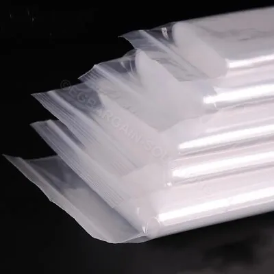 Grip Seal Plastic Bags Packaging Storage Clear Food Grade • £124.79