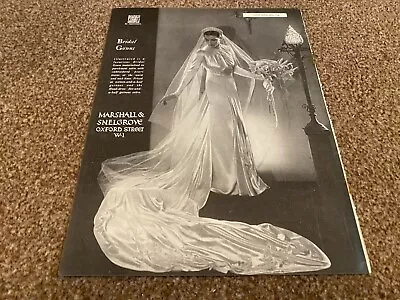 Ftwb9  Advert 11x8 Marshall & Snelgrove Bridal Gowns • £9