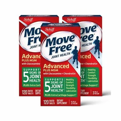 Move Free Advanced Plus MSM Joint Health Supplement -Pack Of 3 (120 Tablets Per) • $49.99