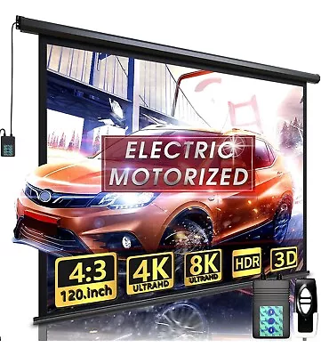 Aoxun 120 Motorized Projector Screen - Indoor And Outdoor Movies Screen 120 Inch • $20.50