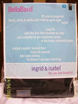 2-PACK Ingrid Isabel Bella Belly Band Everyday Maternity Pregnant Black White  2 • $19.99