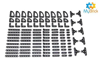 Genuine LegoⓇ Technic Black Thin Liftarms Large Pack - 110 Pieces - Free Postage • $52.95