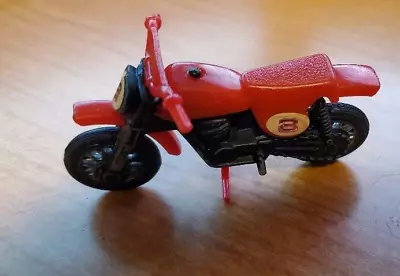 Vintage Dirt Bike Toys Diecast With Plastic Red 1980'S??  KICKSTAND WORKS • $4.99