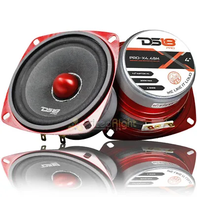 2 DS18 PRO-X4.4BM 200W Max 4  Midrange Speakers Loudspeaker With Bullet 4 Ohm • $67.80