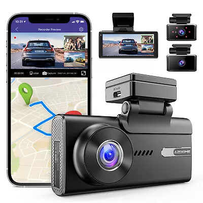 AZDOME 5K/4K+1K  Dash Cam 3 Channel WiFi Night Vision 24 Hours Parking Mode APP • $146.99