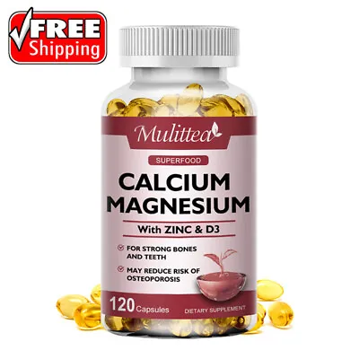 Zinc Calcium Magnesium & Vitamin D Complex Supplement Bone Muscle Immune Support • $12.93