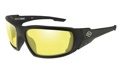 Harley-Davidson Mens Wiley X 4 Stroke Yellow Lens Black Frame Sunglasses HASTR11 • $51.02